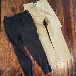 Hurley Black Joggers And Khaki Pants Boy's Sz 5-6 Exc Cond